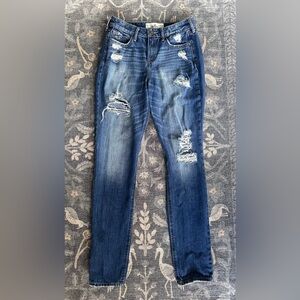 Hollister Classic Ripped Distressed Blue Denim Jeans